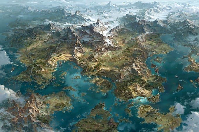 do fabulous fantasy map illustration