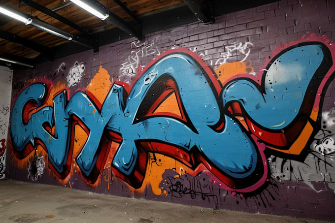 create graffiti art design for your logo or text