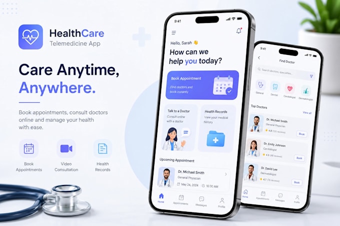 build telemedicine hipaa compliant medical website booking app