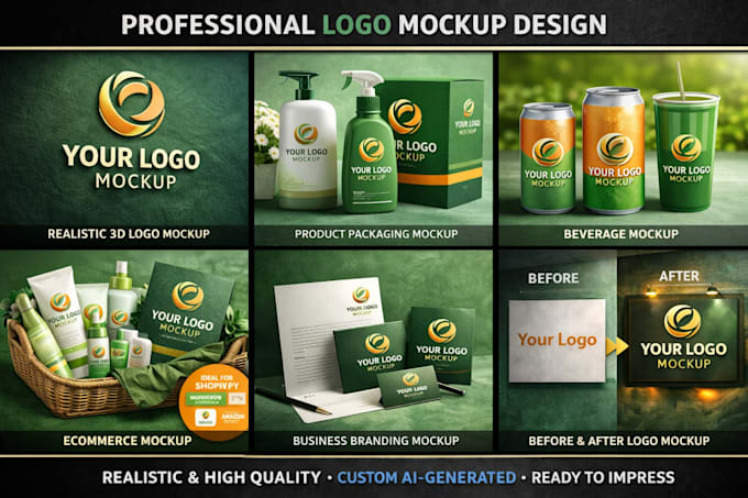 Make ai mockups for your brand logo by Kj_editor | Fiverr