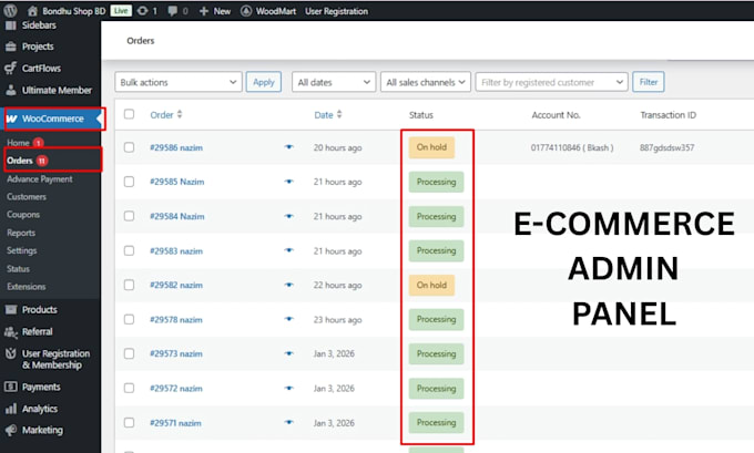 build a ecommerce website wordpress website or online shop