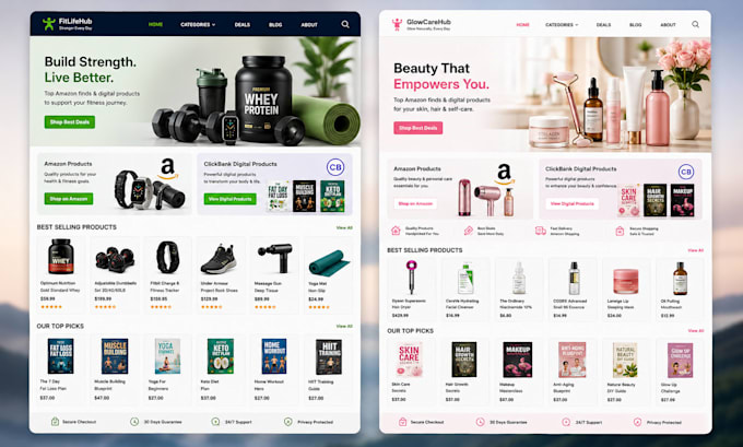 create autopilot amazon affiliate website with clickbank
