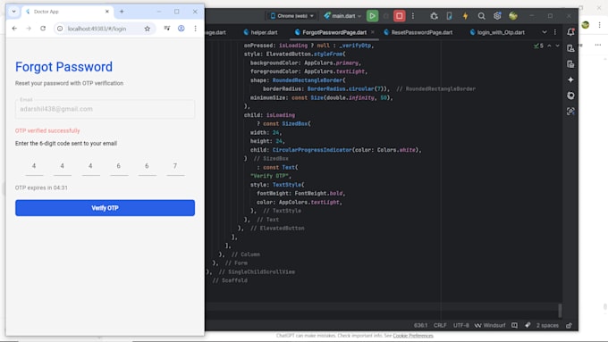 fix flutter UI issues, bugs, and errors