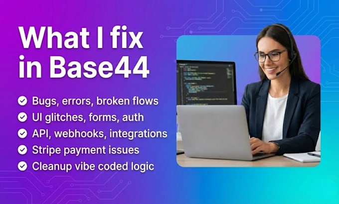 base44 bug fixing, base44 debugging, and vibe coding cleanup