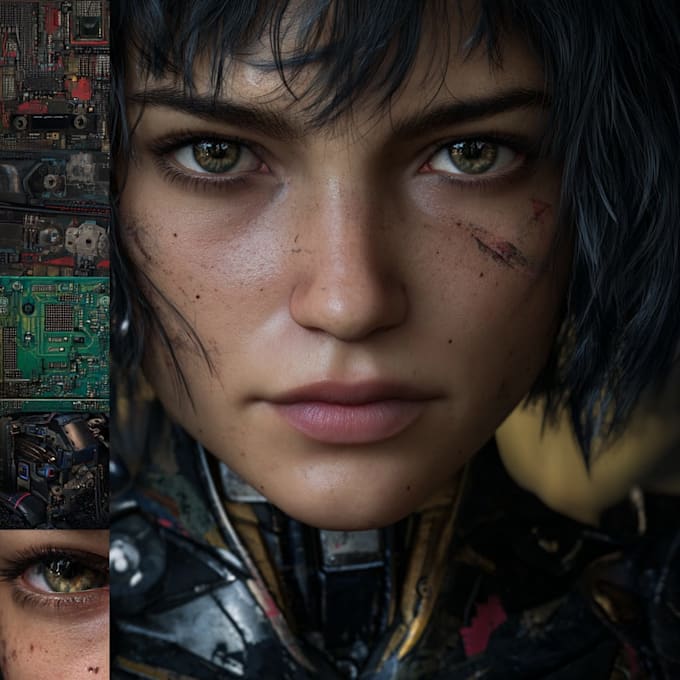 create realistic ai character and art with custom face