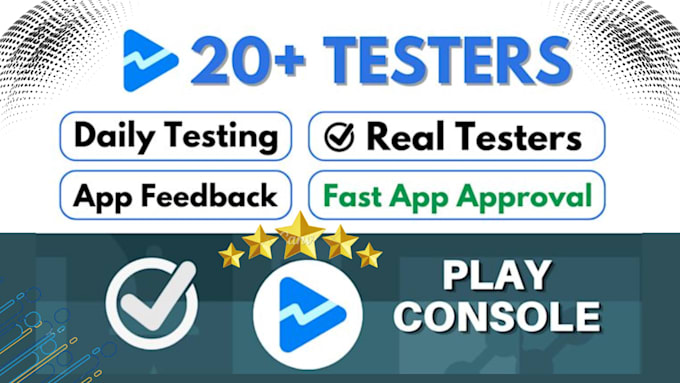 provide real 20 app tester, android game tester, google play console