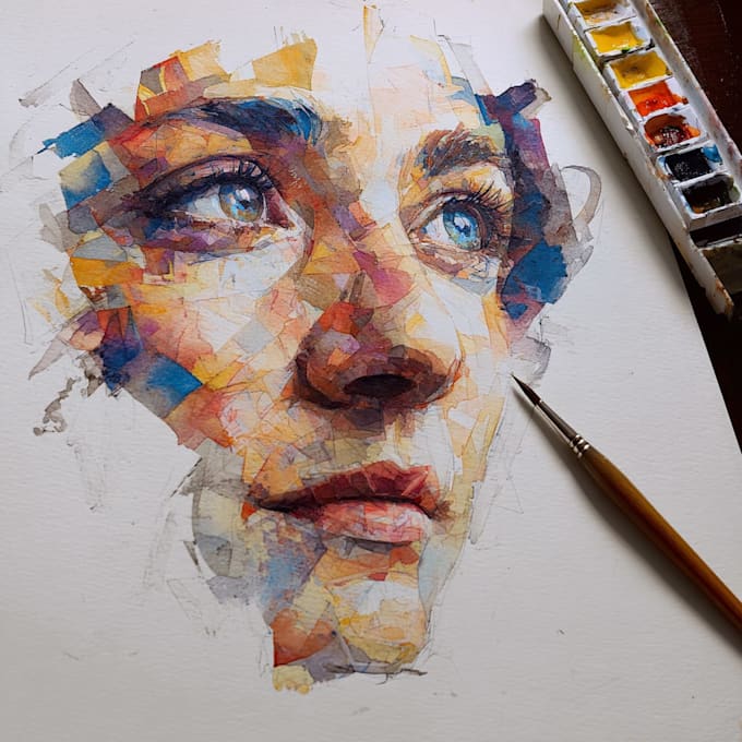 paint strange watercolor artwork and abstract artwork