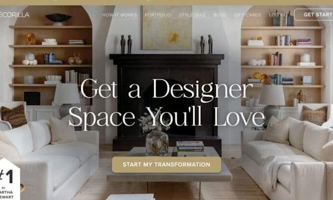 design squarespace interior website home staging website logistics website