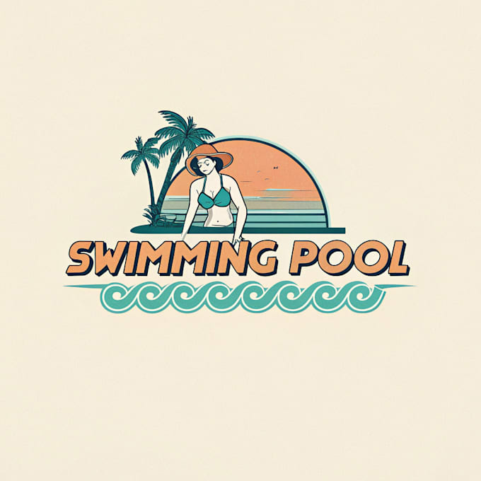 design a modern and professional swimming pool logo
