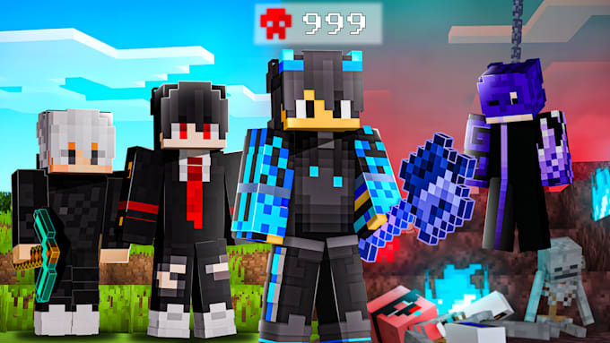 create professional minecraft thumbnail