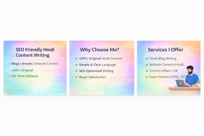 write SEO optimized hindi articles for blogs and websites