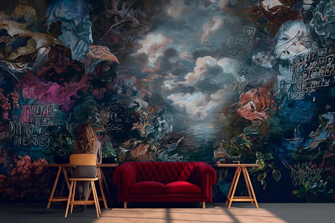 create your unique mural or wallpaper