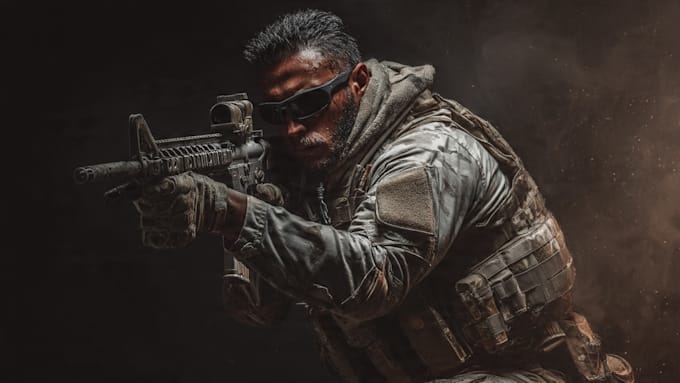 draw 2d game art military character design