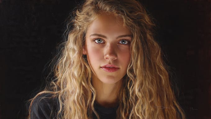 paint a realistic digital portrait