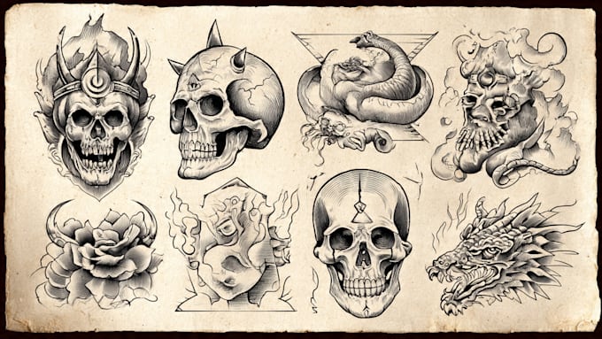 create awesome old school tattoo style design