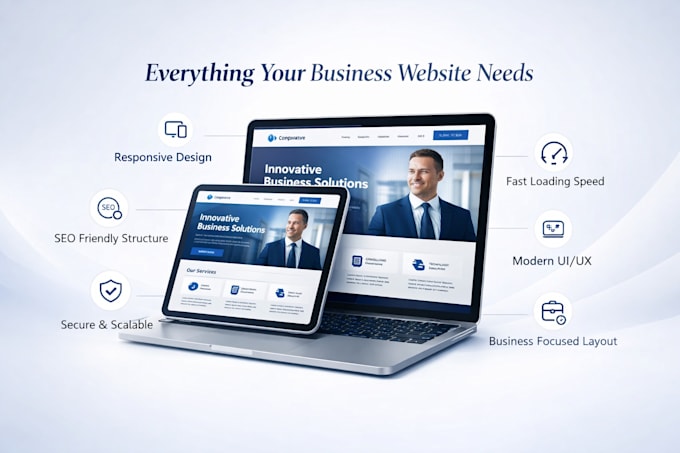 design a professional and responsive business website
