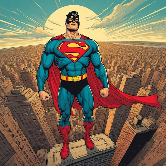 design an amazing superhero pop art