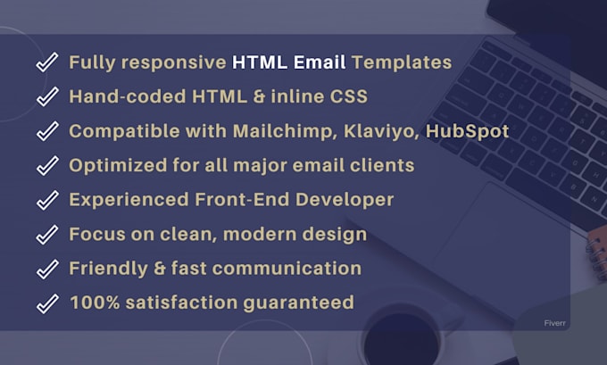 code a clean responsive HTML email newsletter