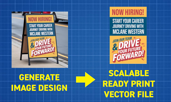 convert your generative ai image to ready print vector file design