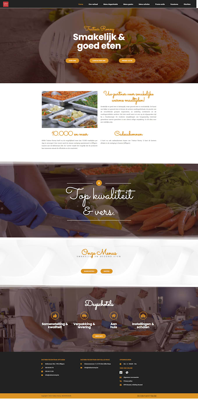 design a restaurant website with online ordering in wordpress