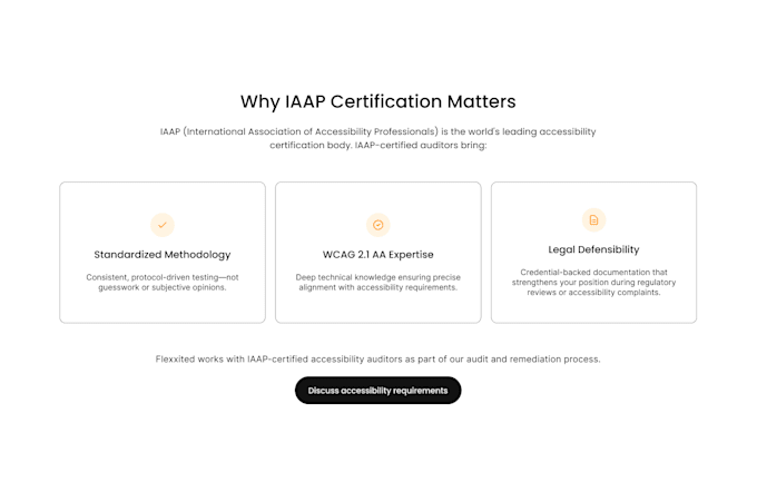 iaap cpwa certified wcag accessibility audit vpat ada compliance section 508 dhs