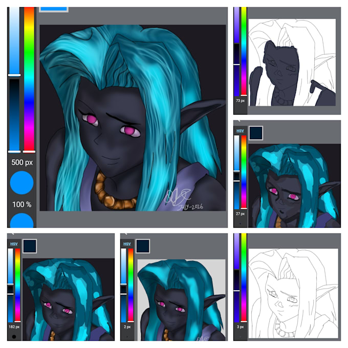 draw anime, furry, illustrations, portraits, line arts