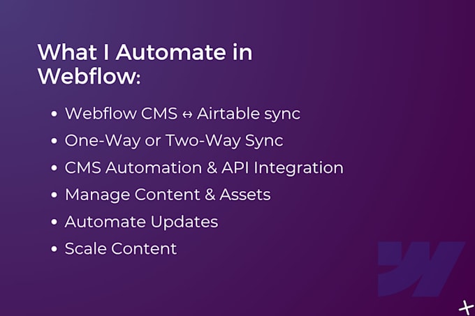 sync webflow cms with airtable using automation