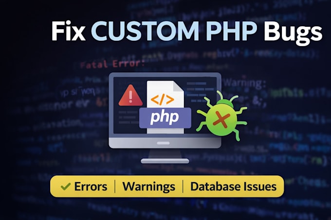 fix PHP bugs, errors and mysql issues quickly