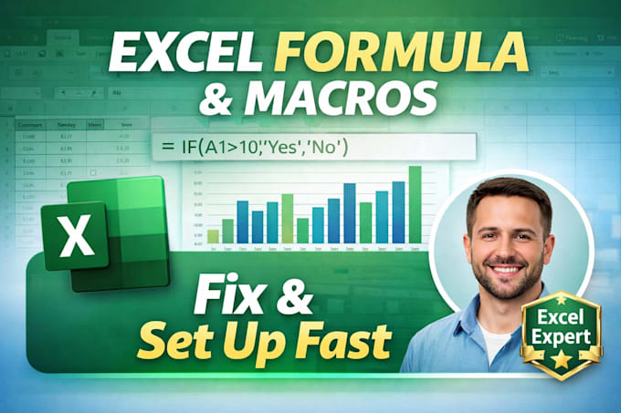 create and fix any excel formula and macros