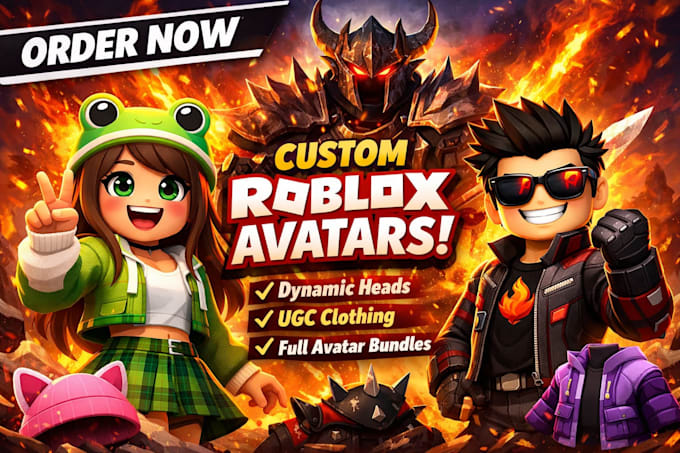 Maak roblox dynamische head ugc kleding en volledige avatar bundels
