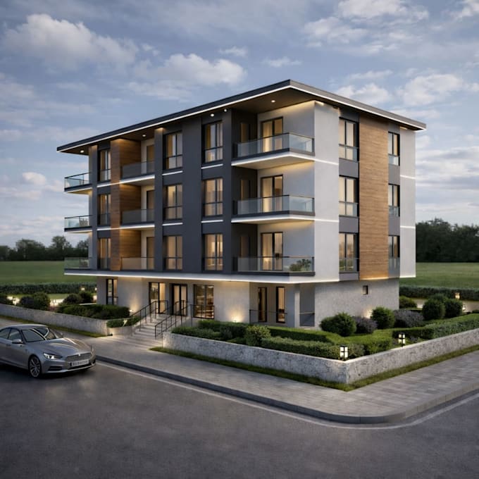 architectural facade design and visualization