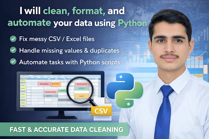 clean, format, and automate your data using python
