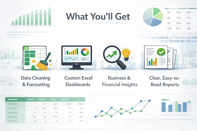 create excel dashboards and business analysis reports