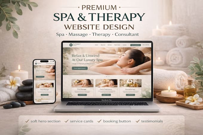 design a vagaro booking page spa website massage website therapy website vagaro