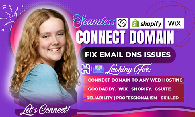 connect domain to godaddy, shopify, wix and fix dns email