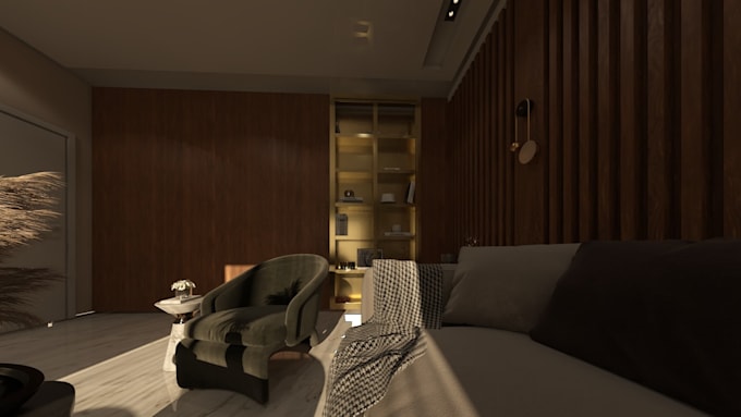 Turn autocad plan into a realistic 3d interior visualization by ...