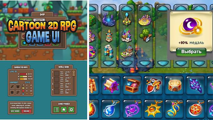 do unity 2d game mobile app game ui ux design video game user interface