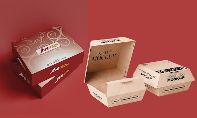 design 3d card game box template mockup and bundle box mockup card game