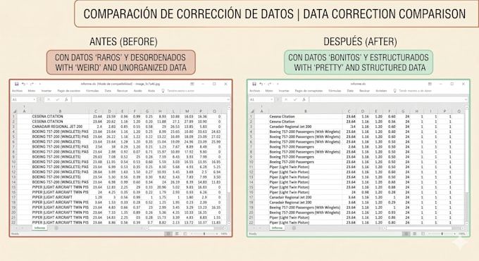 clean, and organize your database from errors and standardize it