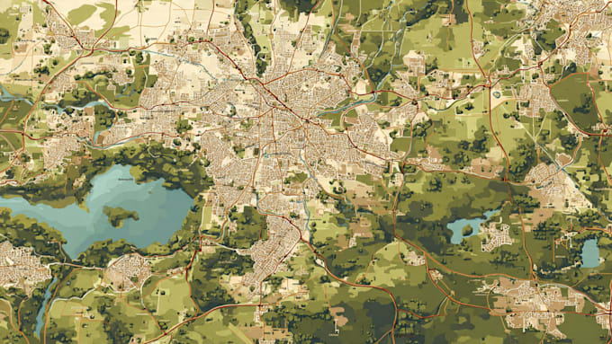 create custom map vector map illustration