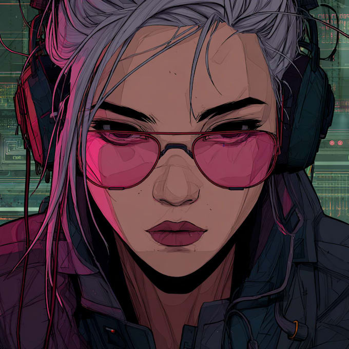 make a cyberpunk illustration