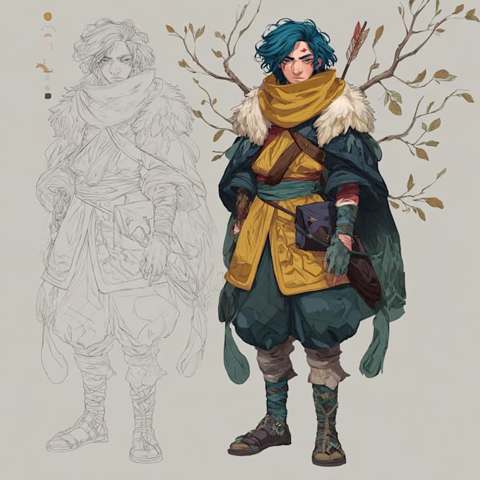 character and oc design, concept, dnd art