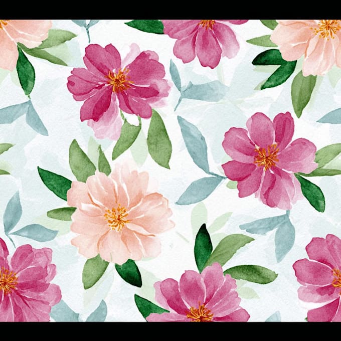 design  watercolor floral print seamless pattern