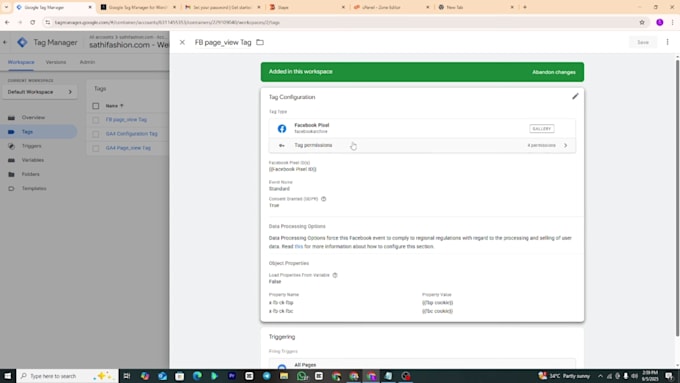 setup facebook pixel, meta conversion API, ga4 and server side tracking with GTM