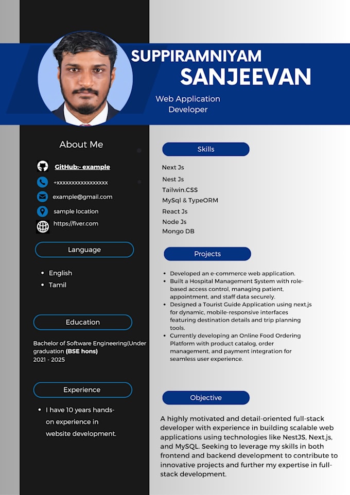 create an ats friendly CV or resume