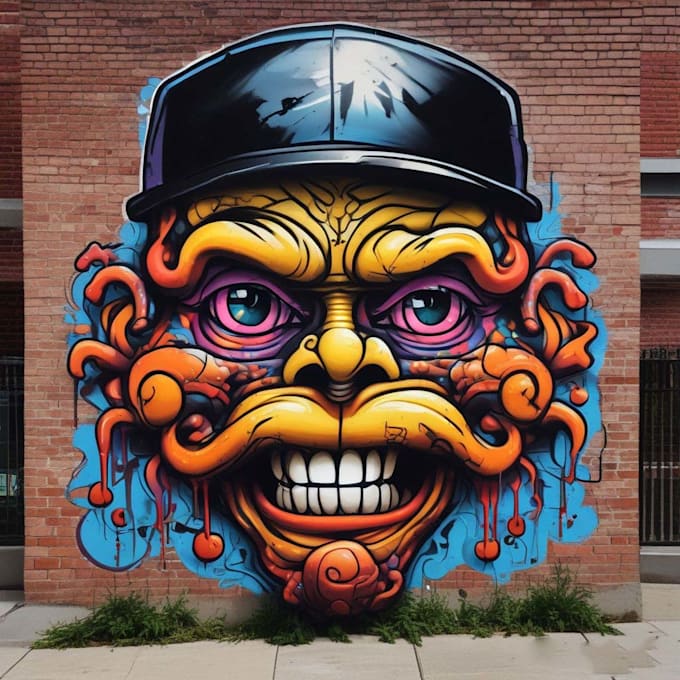 create graffiti pop art canvas designs and murals