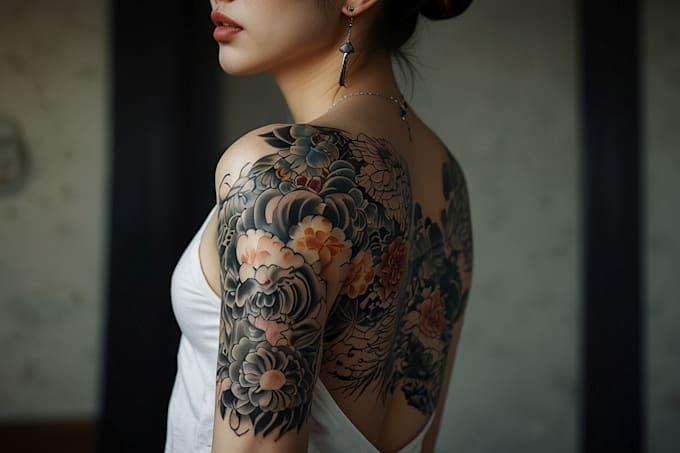 design a traditional japanese irezumi tattoo