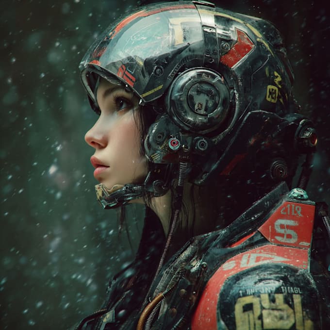 design stunning sci fi portrait art