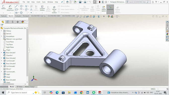 create professional solidworks 3d part models for mechanical components