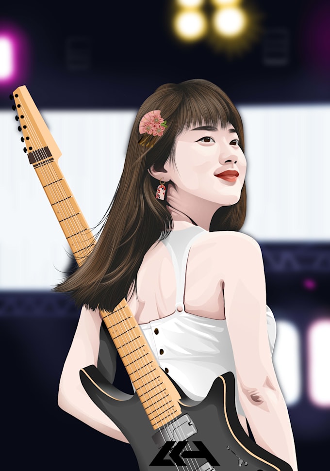 create a high quality vexel or vector portrait illustration